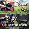 PowerSmart EasyCut 18-Inch 144cc 3-in-1 Gas Powered Push Lawn Mower for Small Yards