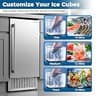 COSTWAY 15-Inch Under-Counter Commercial Ice Maker and Beverage Cooler Combo