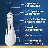 Waterpik Cordless Advanced 2.0 Waterproof Portable Flosser with Travel Bag