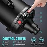 5.2HP 3800W Adjustable Speed Pet Grooming Force Blower with Temperature Control