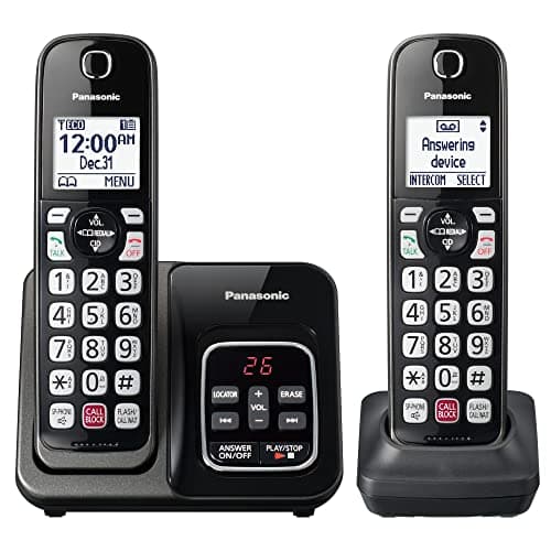 Panasonic KX-TGD832M DECT 6.0 2-Handset Cordless Phone System with Call Block
