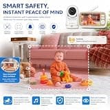Woneya 5.0-Inch HD IPS Smart Video Baby Monitor with Free Companion Phone App