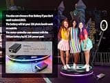 HARZHI 45.3-Inch Automatic 360 Photo Booth Machine with RGB Lights and Flight Case