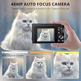 Duluvulu 4K Digital Camera with 48MP Capture, Autofocus and 16X Digital Zoom