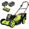 SnapFresh 40V 17-Inch Brushless Cordless Lawn Mower with Dual 5.0Ah Batteries