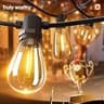 addlon 50ft Commercial Grade Outdoor LED String Lights with Shatterproof Edison Bulbs