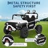 GarveeLife 2-Seater 4WD Ride-On UTV with 22mm Steel Frame and Solid Terrain Tires