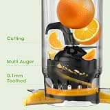 SMALLHOO 5.3-Inch Wide Feed Chute Cold Press Slow Masticating Juicer