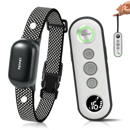 PATPET Dark Grey Shock Collar for Dogs with 4000FT Range and IPX7 Waterproofing