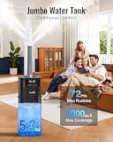 Lacidoll 20L Ultrasonic Dual Mist Tower Humidifier with 18-Inch Extended Pipe