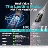 COSLUS C30 Adult Sonic Electric Toothbrush with 5 Modes & Travel Case