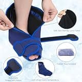 KingPavonini Extra Large Ankle Ice Pack Kit with Four Rotatable Inserts