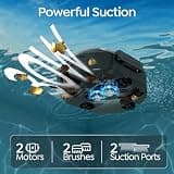 BRINBO S2 Ultra-Lightweight Cordless Pool Vacuum Robot for Above-Ground Pools