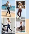 Curvphilo High Waisted Butt Lifting Compression Leggings with Pockets