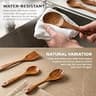 Zulay Kitchen 6-Piece Natural Teak Wooden Spoons Set for Everyday Cooking