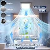 Gaciban Shower Ceiling Mount Vent Fan with 1200lm 3CCT LED Light Combo, 150 CFM