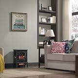 Duraflame 3D Infrared Quartz Electric Fireplace Stove Heater in Matte Black