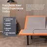 ESHINE Split-Top Queen Adjustable Bed Base w/ Dual-Zone Massage and Zero Gravity Settings