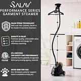 SALAV GS18 Full-Size Clothes Steamer Equipped with Patented Adjustable Hanger