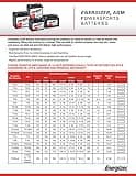 Energizer TX20HL AGM Factory Activated 12V High Performance Jetski Battery