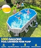 KimFilter Pro Series 1,000 GPH Cartridge Filter Pump for Above-Ground Pools