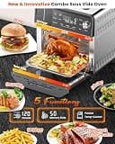 Nuwave Combi Steam Oven with Air Fryer, Sous Vide, and 120 Preset Menus