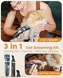 oneisall 2-Speed 3-in-1 Cat Grooming Kit with Dedicated Paw and Face Trimmer