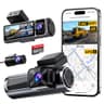 Nanoby 4K 3-Channel Front, Rear, and Inside Dash Cam with 3.18-Inch IPS