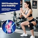 JOMVD Adjustable Knee Brace with C-Shaped Gel Pad and Spring Stabilizers