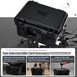 QINGUANG IP67 Waterproof Graded Card Storage Hard Case with 4 Foam Dividers