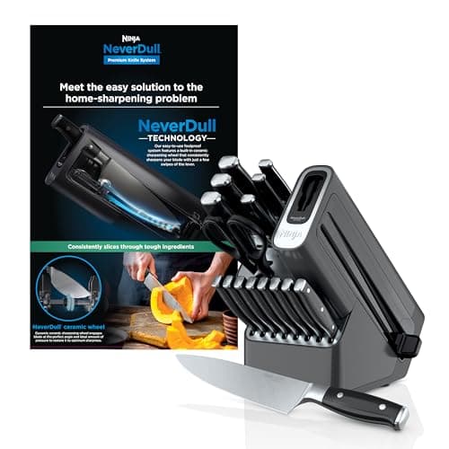 Ninja NeverDull 17-Piece Premium German Stainless Steel Knife Block System K32017