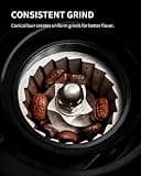 KIDISLE Electric Conical Burr Coffee Grinder featuring 35 Grind Settings