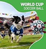 QDAN 6-Inch Interactive Dog Soccer Ball with Durable Nylon Grip Straps