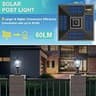 Greluna 60-Lumen Metal and Glass Exterior Lantern Solar Post Cap Light, 1-Pack