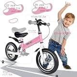 bikeboy 3-in-1 Kids Convertible Balance Bike with Shock Absorbers and Fenders