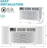 MERXENG 10,000 BTU Window Air Conditioner Featuring a Rotary GMCC Compressor