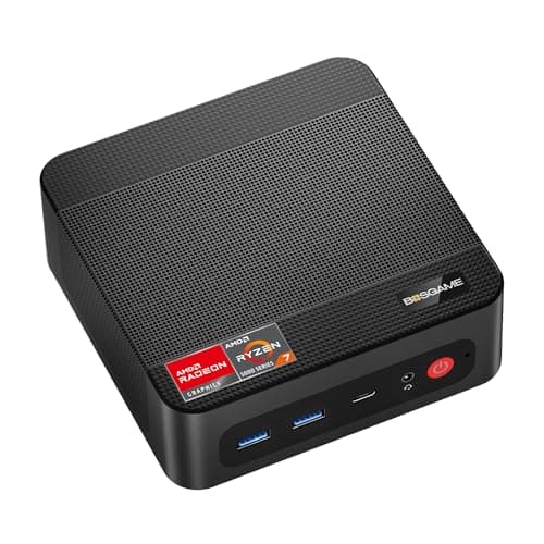 BOSGAME P4 Ultra Mini PC with AMD Ryzen 7 7730U, 16GB RAM, 1TB NVMe SSD