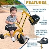 Stargo Kids Excavator Sand Digger Tricycle with Pedal-Powered Wheels