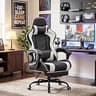 Homall Ergonomic Tech Fabric PC Gaming Chair with Retractable Footrest & Massage