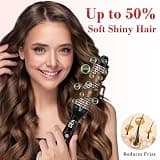 Ufree 1.5-Inch Heated Round Brush with 9 Digital Heat Settings and Ionic Technology