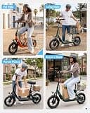 Hiboy Q2 Adult Seated Electric Scooter, 500W Motor, Dual-Suspension Layout