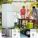 Smad 9.3 Cu.Ft. Off-Grid Propane Refrigerator with Top Freezer for RVs and Cabins