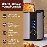 Elite Gourmet ECT-3100 4-Slice Long Slot Toaster with Integrated Warming Rack
