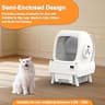 FRCFRC Automatic Cat Litter Box with Washable Drum and Bluetooth Tracking