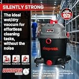 Shop-Vac Ultra Quiet 12-Gallon Wet/Dry Vacuum Cleaner, 5.5 Peak HP Motor