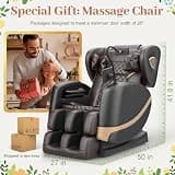 FURNIMAT Zero Gravity Full Body Massage Chair with Smart Touch Controller