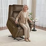 MCombo Model 7661 Triple Motor Fabric Power Lift Recliner for Joint Support
