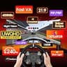 SANSUI ES-G34C5 PRO 34-Inch WQHD 240Hz 1ms Fast VA Curved Gaming Monitor