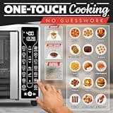 Gourmia French Door Air Fryer Toaster Oven, 6-Slice Capacity & 17 Presets