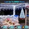 QUHUATU 82-Foot Cool White LED Icicle Lights 810-Bulb Dimmable Display Kit